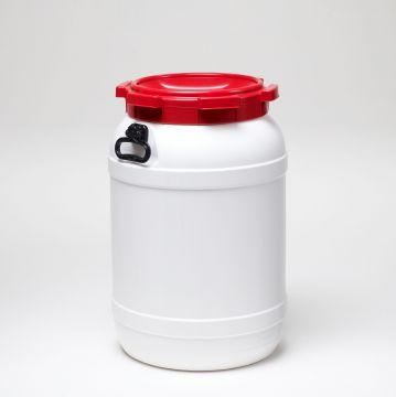 Bidón de boca ancha 68 L ø 410 mm altura 632 mm blanco asas