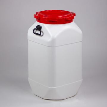 Bidón paredes rectas 80 L 380x380x724 mm branco con pegas