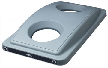Tapa para Ecosort con 2 orificios redondos gris