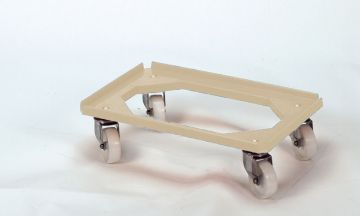 Plataforma rodante 600x400mm abierta ruedas en acero galvanizado