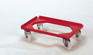 Plataforma rodante 600x400mm abierta ruedas en acero inox
