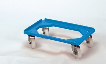 Plataforma rodante 600x400mm abierta ABS ruedas en acero galvanizado