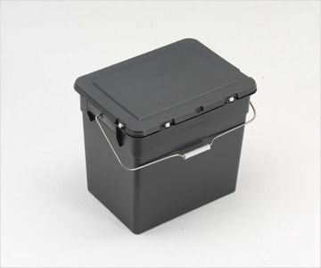 Caja ecológica 30 L 400x310x360 mm c tapa asa en acero gris