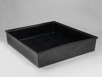 Cubeta de retención 560 L 1350x1350x350 mm s rejilla negro