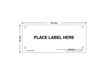Soporte para etiqueta 150x65 mm autoadhesivo, por rollo de 100 piezas