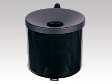 Cenicero de pared ø160x160 mm 1,5 L negro