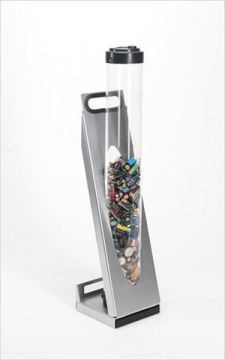 Contenedor para pilas 9 L ø120x800 mm en acrilico