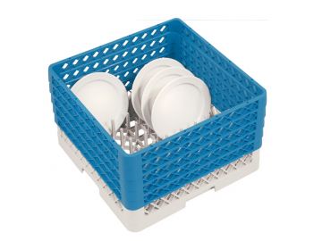 Cesta perforada 500x500x300 mm p lavado c 5 extension gris/azul