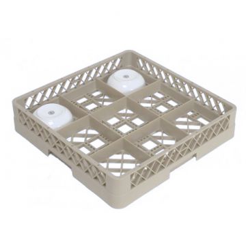 Cesta perforada 500x500x100 mm p vasos c 9 compartimentos
