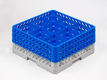 Cesta perforada 500x500x220 mm p 9 vasos Ø 150 mm