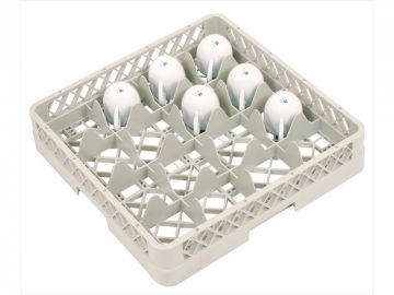 Cesta perforada 500x500x100 mm p vasos c 16 compartimentos