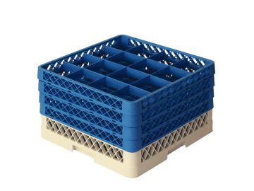 Cesta perforada 500x500x260 mm p vasos c 16 compartimentos