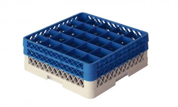 Cesta perforada 500x500x180 mm p vasos c 25 compartimentos