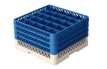 Cesta perforada 500x500x100 mm p vasos c 25 compartimentos