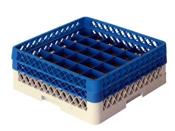 Cesta perforada 500x500x180 mm p vasos c 36 compartimentos