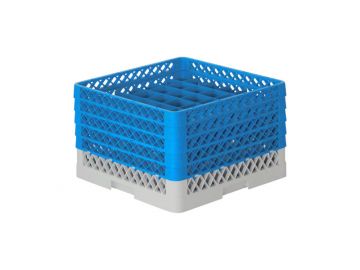 Cesta perforada 500x500x300 mm p vasos c 36 compartimentos
