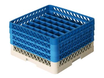 Cesta perforada 500x500x260 mm p vasos c 49 compartimentos