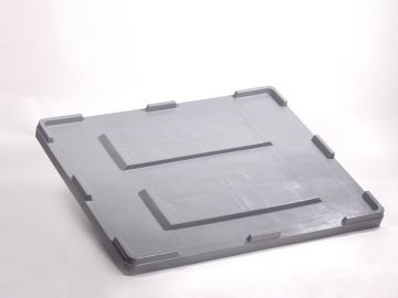 Tapa de plastico suelta 1200x800 mm p caja-palet gris