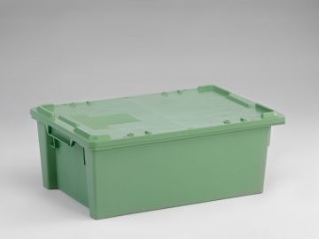 Tapa suelta para caja de plástico  600x400 mm verde