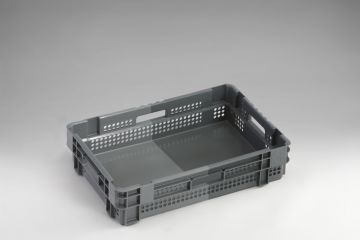 Caja apilable, encajable 600x400x140 mm 26L perforada fondo cerrado