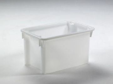 Caja apilable 600x400x325 mm 50 L cerrada blanco