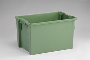 Caja apilable 600x400x350 mm 66 L cerrada verde