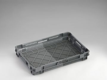 Caja apilable 600x400x90 mm 16 L perforada gris