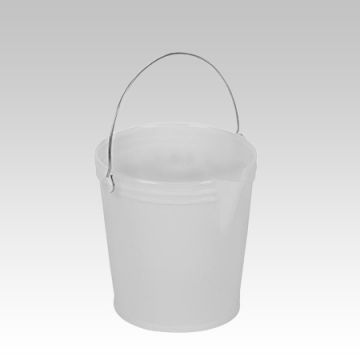 Cubo con pico, 12 L graduado en l.blanco