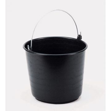 Cubo 20 L graduado en l., negro