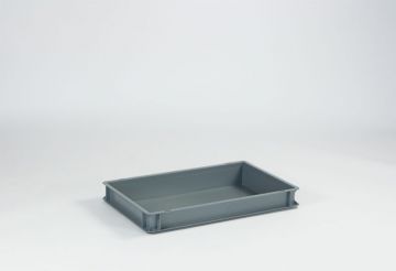 Caja apilable Classic, 600x400x70 mm, 13L, gris, asas cerradas