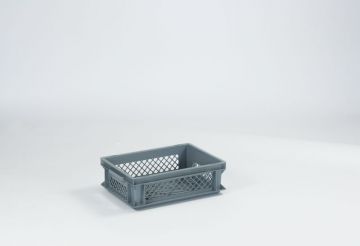 Caja Euronorma apilable Perfobox, 16 L 400x300x125 mm, perforada, gris