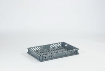 Caja Euronorma apilable Perfobox, 12 L, 600x400x70 mm, perforada, gris
