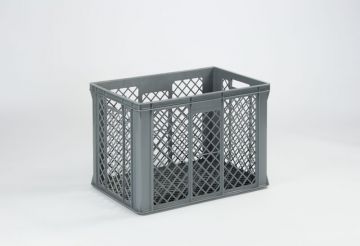 Caja Euronorma apilable Perfobox, 82 L, 600x400x410 mm, perforada, gris