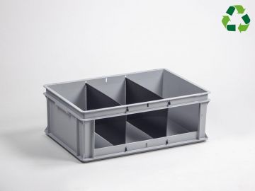 Caja apilable 40L 600x400x220 mm, abierta 3x