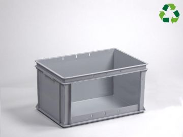 Caja de almacenaje apilable, 60 L, 600x400x325 mm, abierta