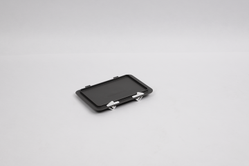 Tapa con bisagra 200x150 mm para E-line, con 2 cierres, gris oscuro
