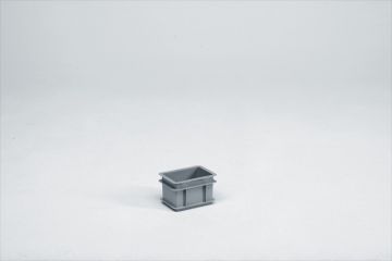 Caja Normbox apilable 2L, 200x150x117 mm, gris Virgin PP