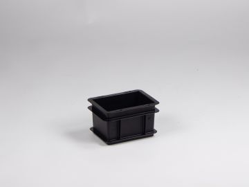Caja apilable 2 L, 200x150x117 mm, ESD, negro
