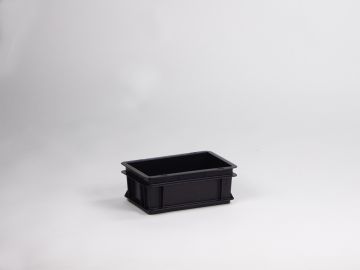 Caja apilable 5 L, 300x200x125 mm, ESD, negro
