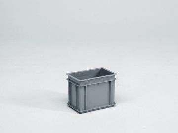 Caja Normbox apilable 9L, 300x200x220 mm, gris Virgin PP