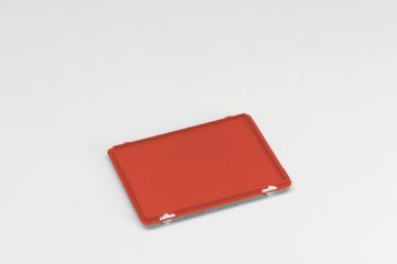 Tapa con bisagras 400x300 mm, con 2 cierres, rojo