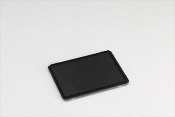 Tapa con bisagras 400x300  mm, sin cierres, ESD, negro