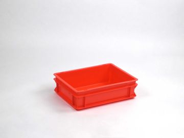Caja E-line apilable 10L, 400x300x120 mm, rojo Virgin PP
