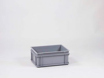Caja Normbox apilable 15L, 400x300x170 mm, gris Virgin PP
