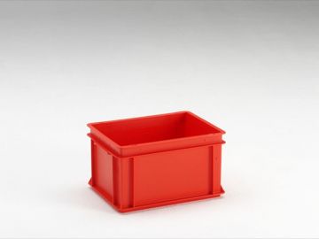 Caja Normbox apilable 20L, 400x300x220 mm, rojo Virgin PP