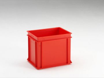 Caja Normbox apilable 30L, 400x300x325 mm, rojo Virgin PP