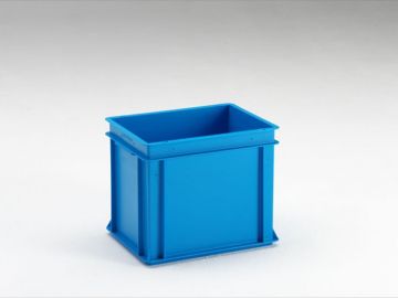 Caja Normbox apilable 30L, 400x300x325 mm, azul Virgin PP