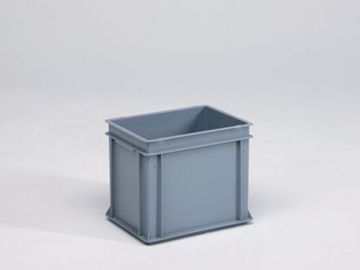 Caja Normbox apilable 30L, 400x300x325 mm, gris Virgin PP