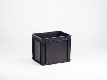 Caja apilable 30 L, 400x300x325 mm, ESD, negro