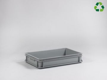 Caja E-line Normbox apilable 20L, 600x400x120 mm, gris